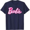 imageBarbie Current Pink and White Script Logo TShirtNavy Blue