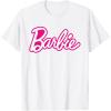 imageBarbie Current Pink and White Script Logo TShirtWhite
