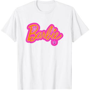 imageBarbie  Orange Halloween Logo TShirtWhite