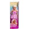 imageBarbie Fashionistas Doll 238 with Pastel Pink Hair Wearing Strapless Dress with Rose Bodice Pearly Barrette Accessory and Strappy Pink Heels