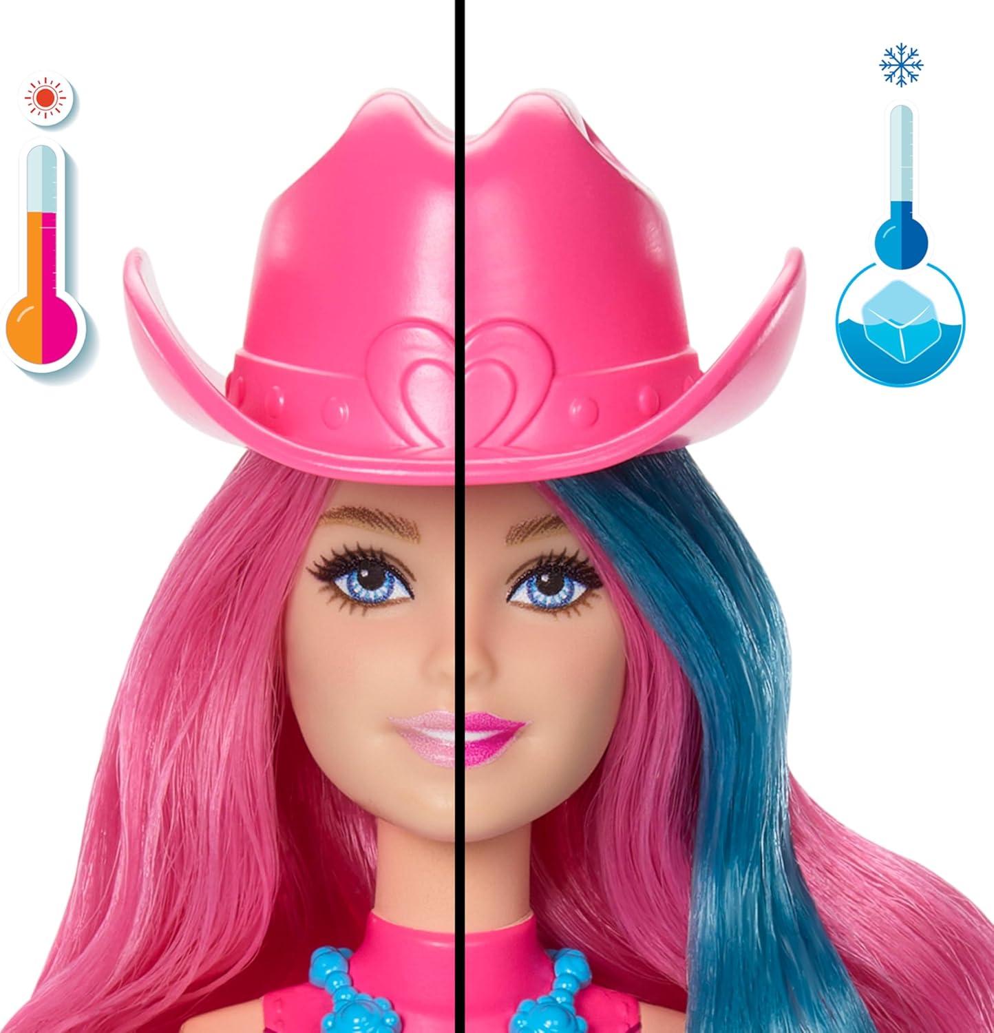 imageBarbie Color Reveal Fashion Doll ampamp Accessories with 6 Surprises Disco Star Series with Metallic Shine ampamp ColorChange Bodice Styles May Vary