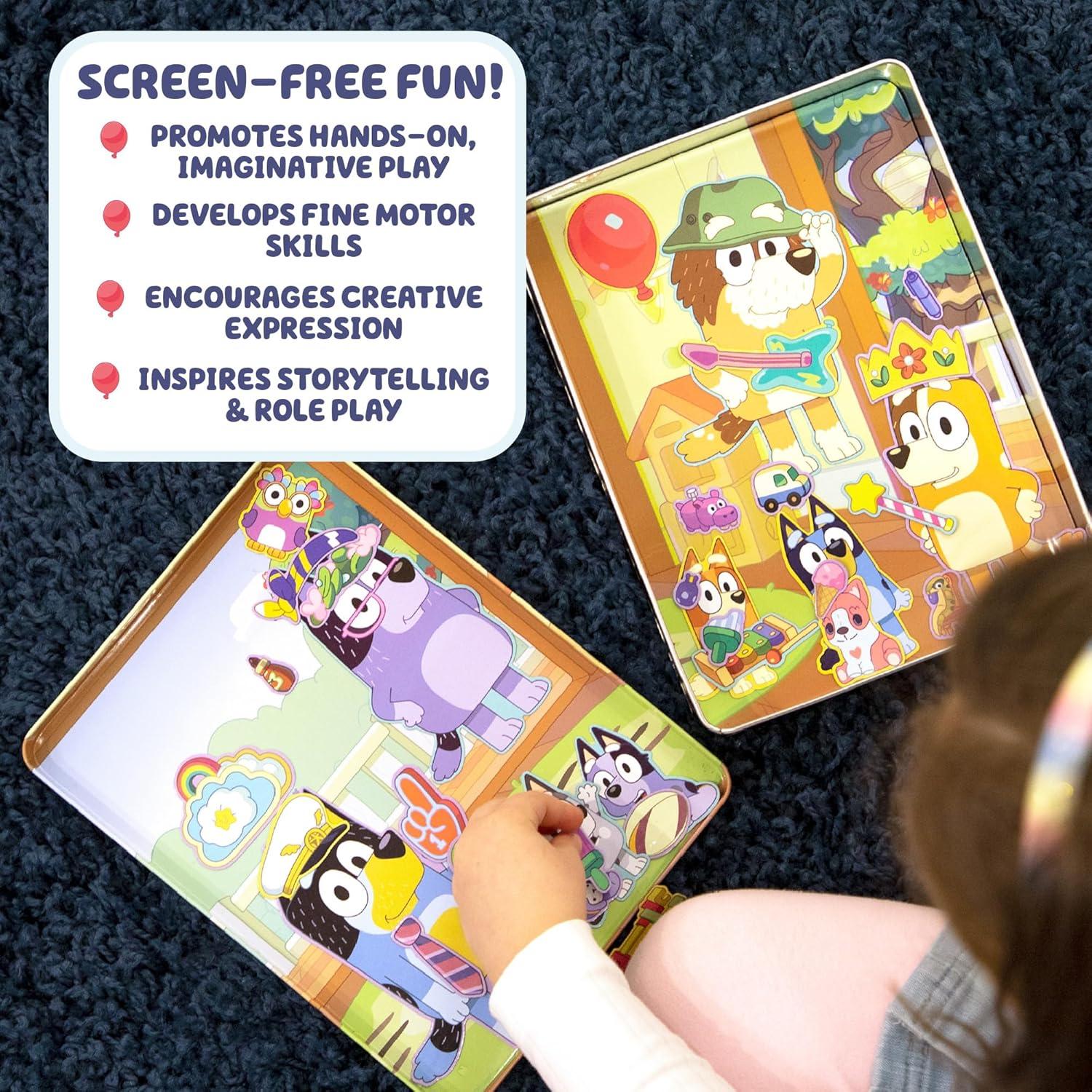 imageBarbie DIY Magnetic Play Set 75 Pieces 3 Magnetic Dolls Crafts for Kids Ages 48 4 Year Old Girl Birthday Gifts Girl Toys Cute Travel Toy Fun Airplane Activities Pretend Play for GirlsBluey Magnetic Playset