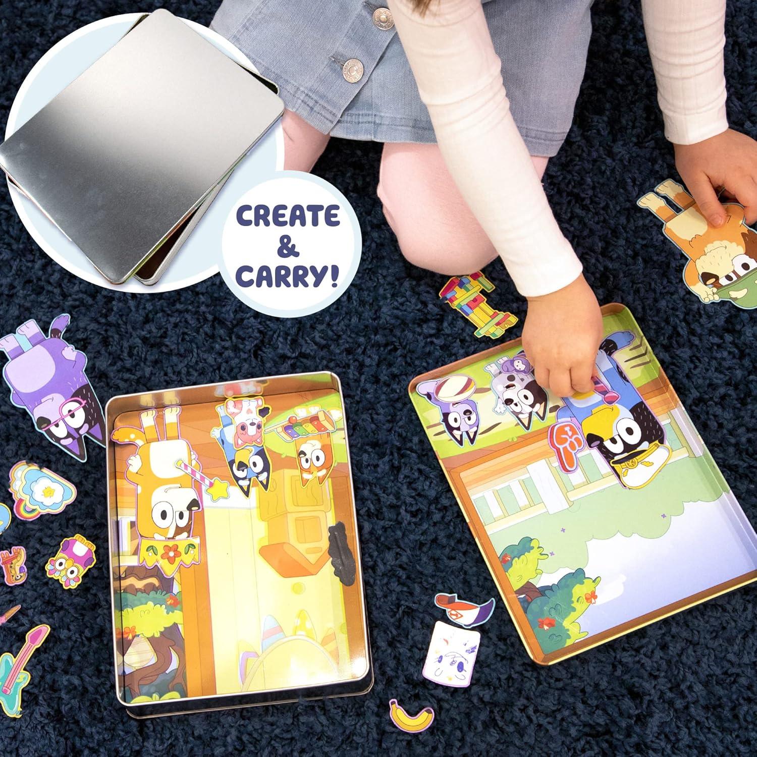 imageBarbie DIY Magnetic Play Set 75 Pieces 3 Magnetic Dolls Crafts for Kids Ages 48 4 Year Old Girl Birthday Gifts Girl Toys Cute Travel Toy Fun Airplane Activities Pretend Play for GirlsBluey Magnetic Playset