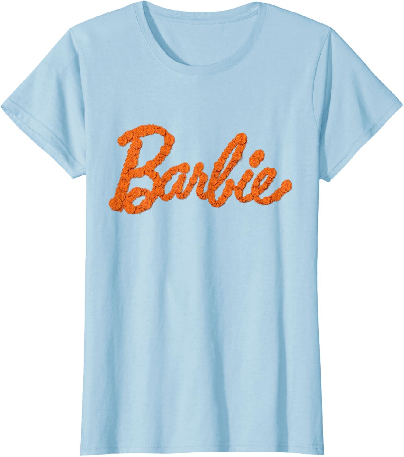 imageBarbie Da De Muertos Marigolds TShirtBaby Blue