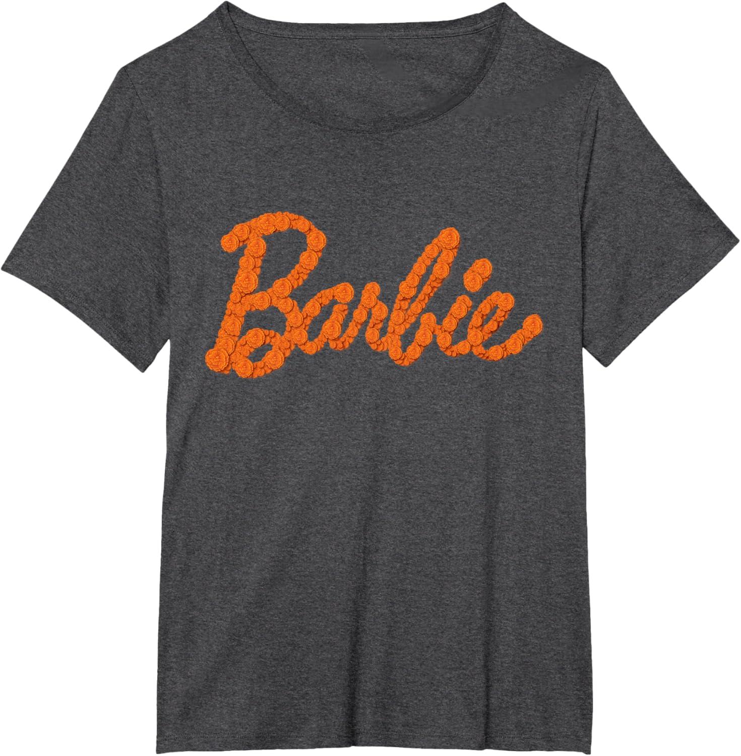 imageBarbie Da De Muertos Marigolds TShirtDark Heather Grey