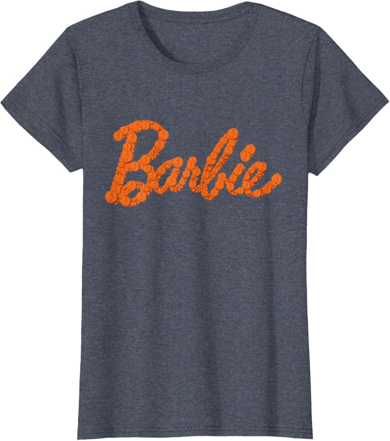 imageBarbie Da De Muertos Marigolds TShirtHeather Blue