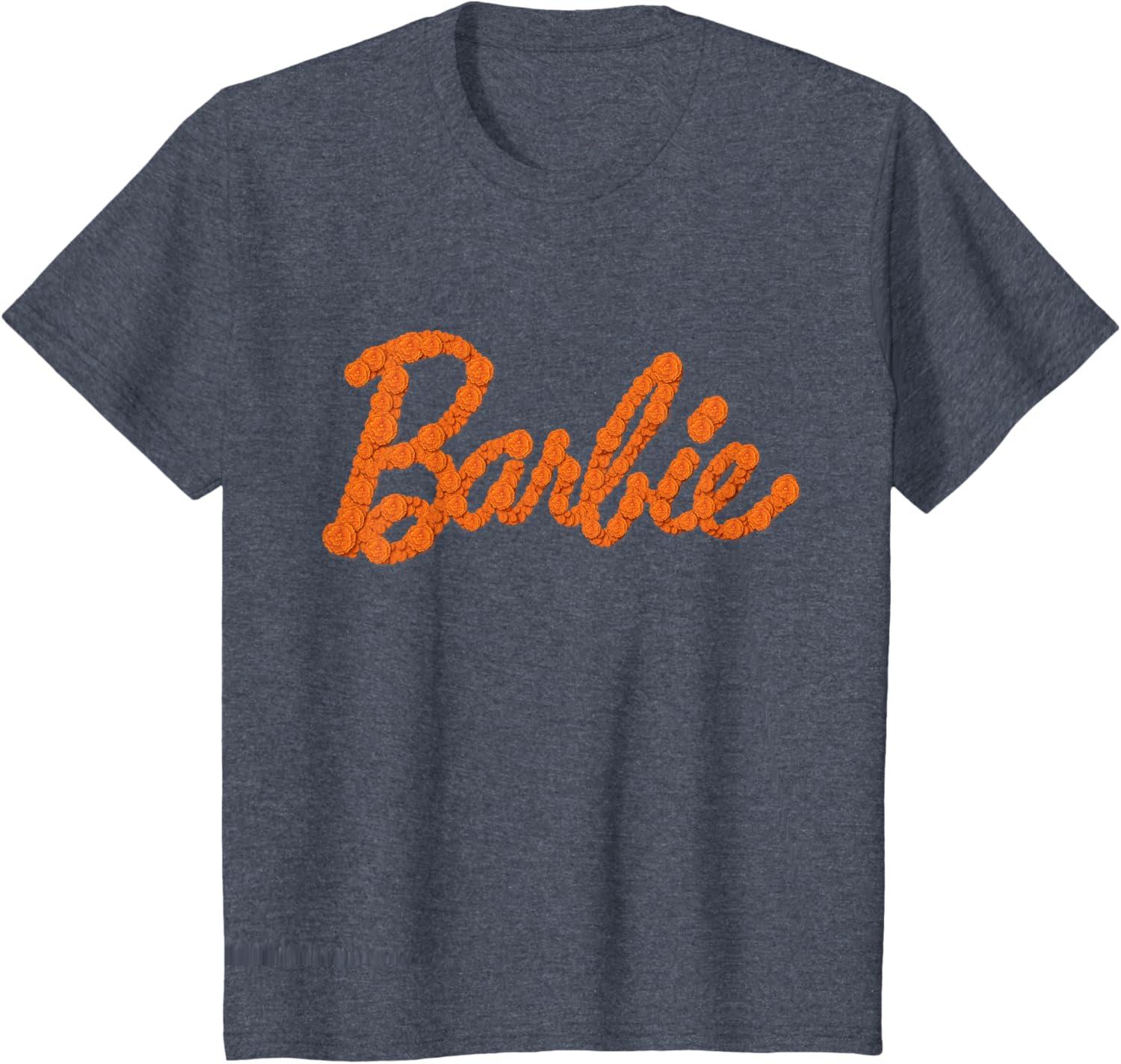 imageBarbie Da De Muertos Marigolds TShirtHeather Blue