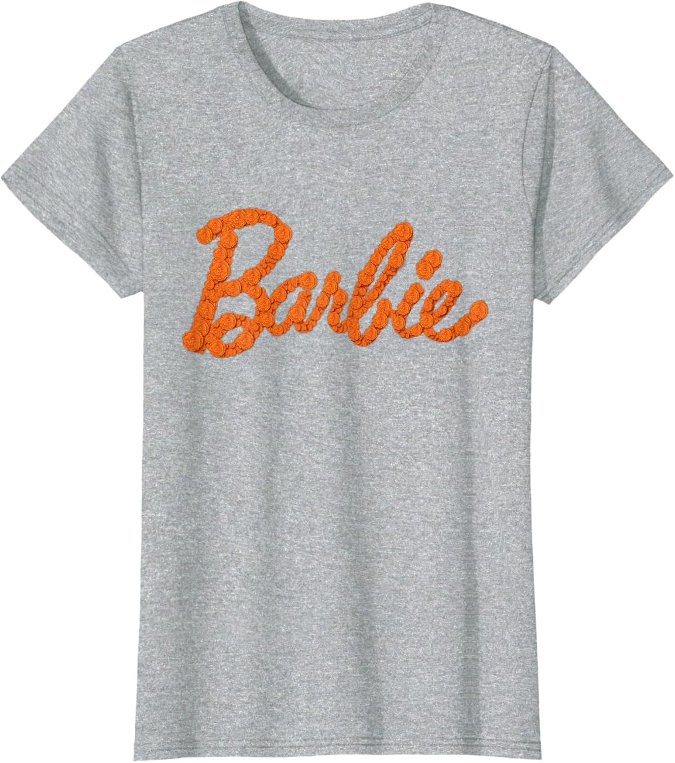 imageBarbie Da De Muertos Marigolds TShirtHeather Grey