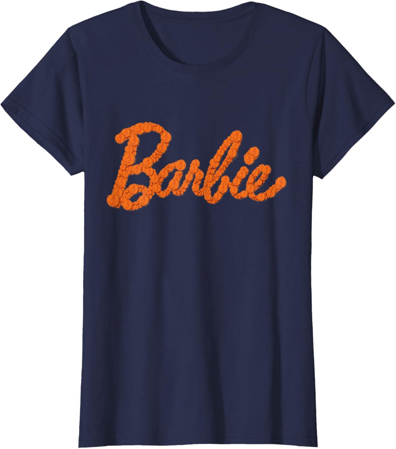 imageBarbie Da De Muertos Marigolds TShirtNavy Blue