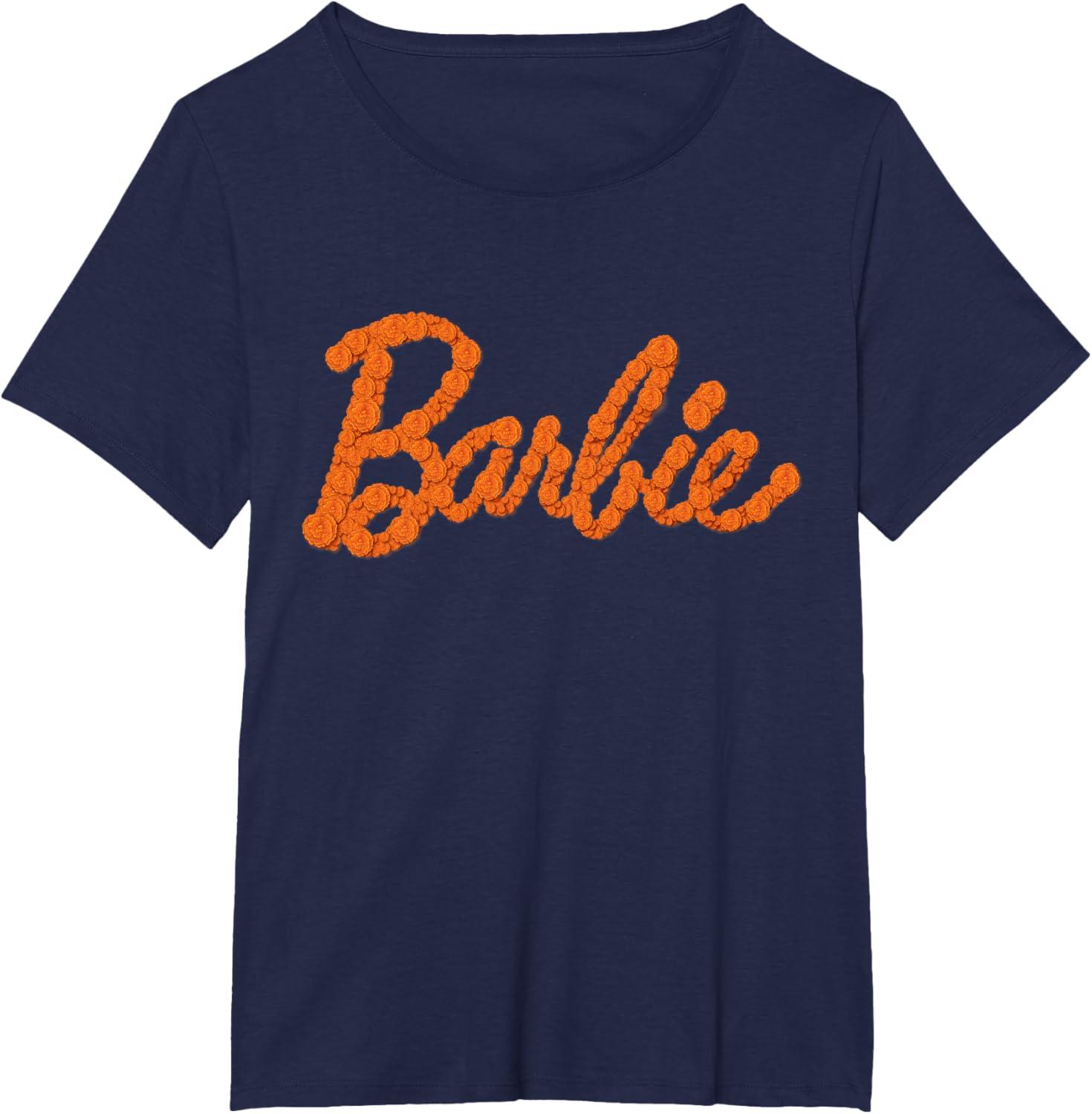 imageBarbie Da De Muertos Marigolds TShirtNavy Blue