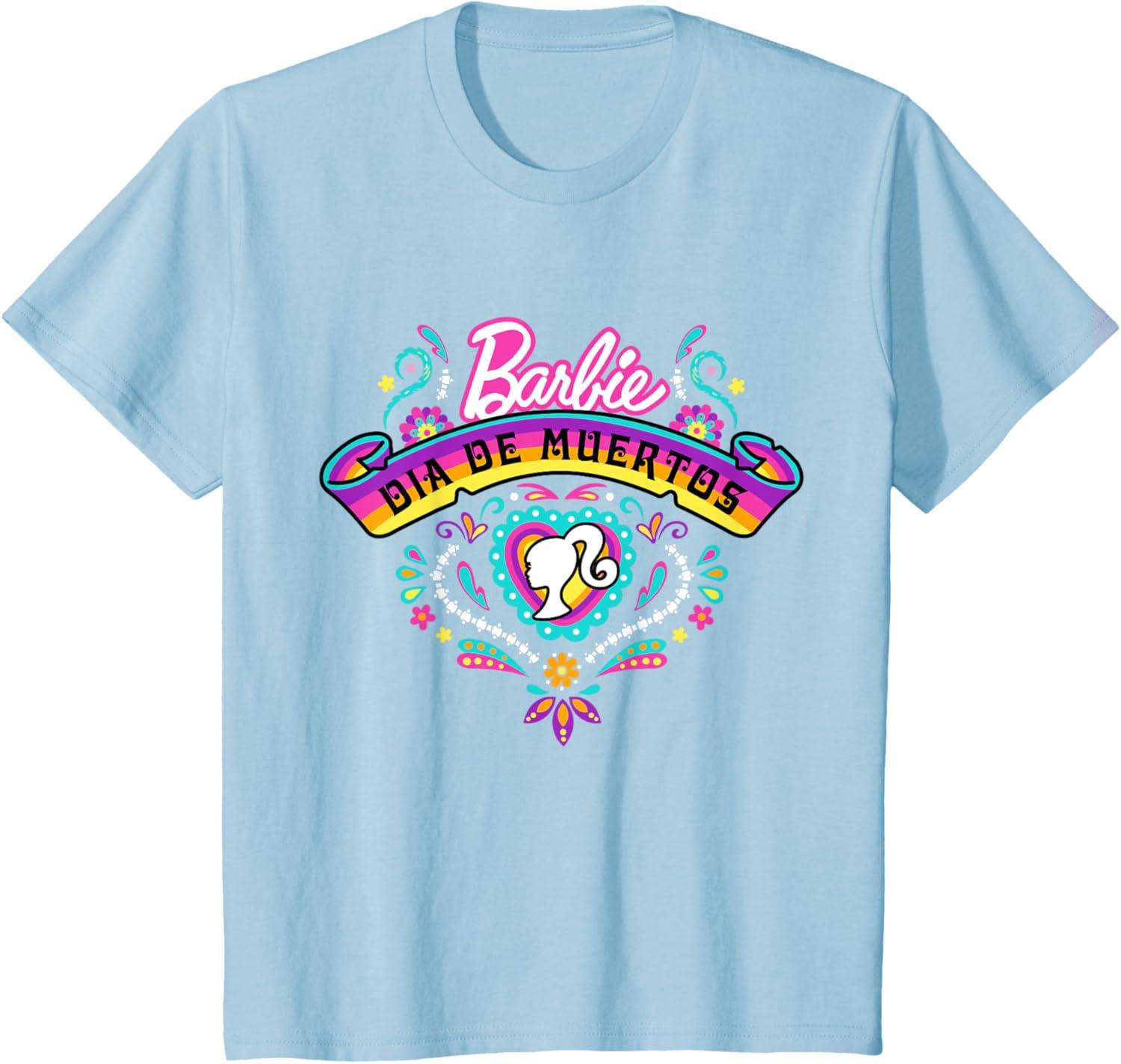 imageBarbie Da De Muertos Remember and Celebrate TShirtBaby Blue