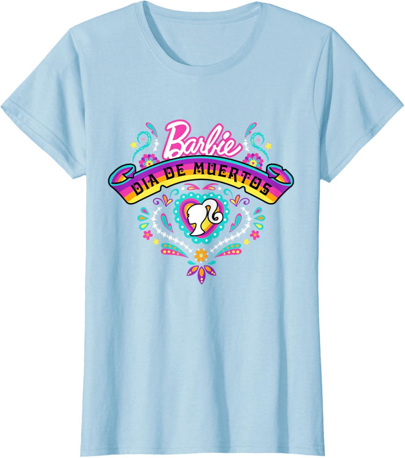 imageBarbie Da De Muertos Remember and Celebrate TShirtBaby Blue