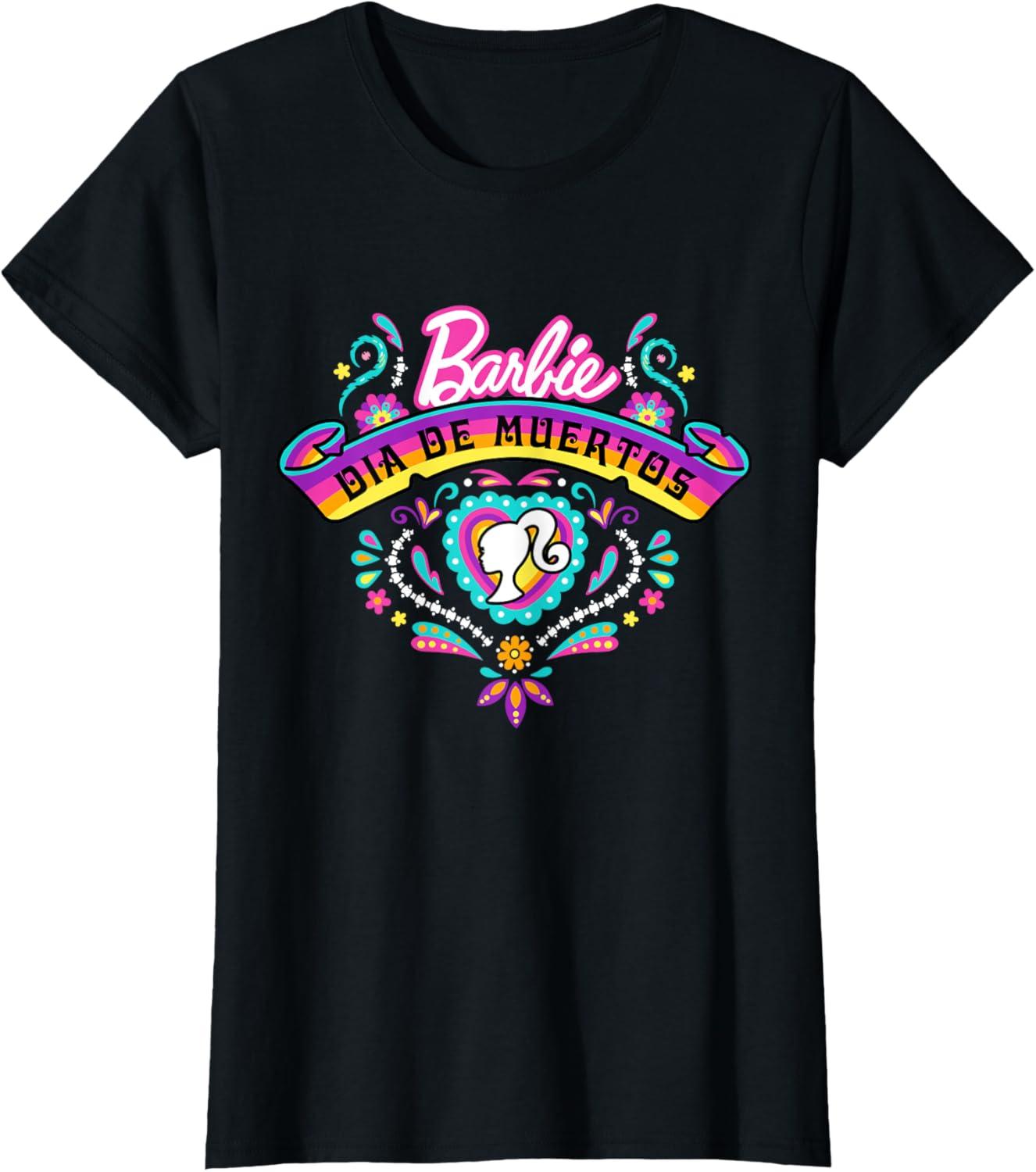 imageBarbie Da De Muertos Remember and Celebrate TShirtBlack