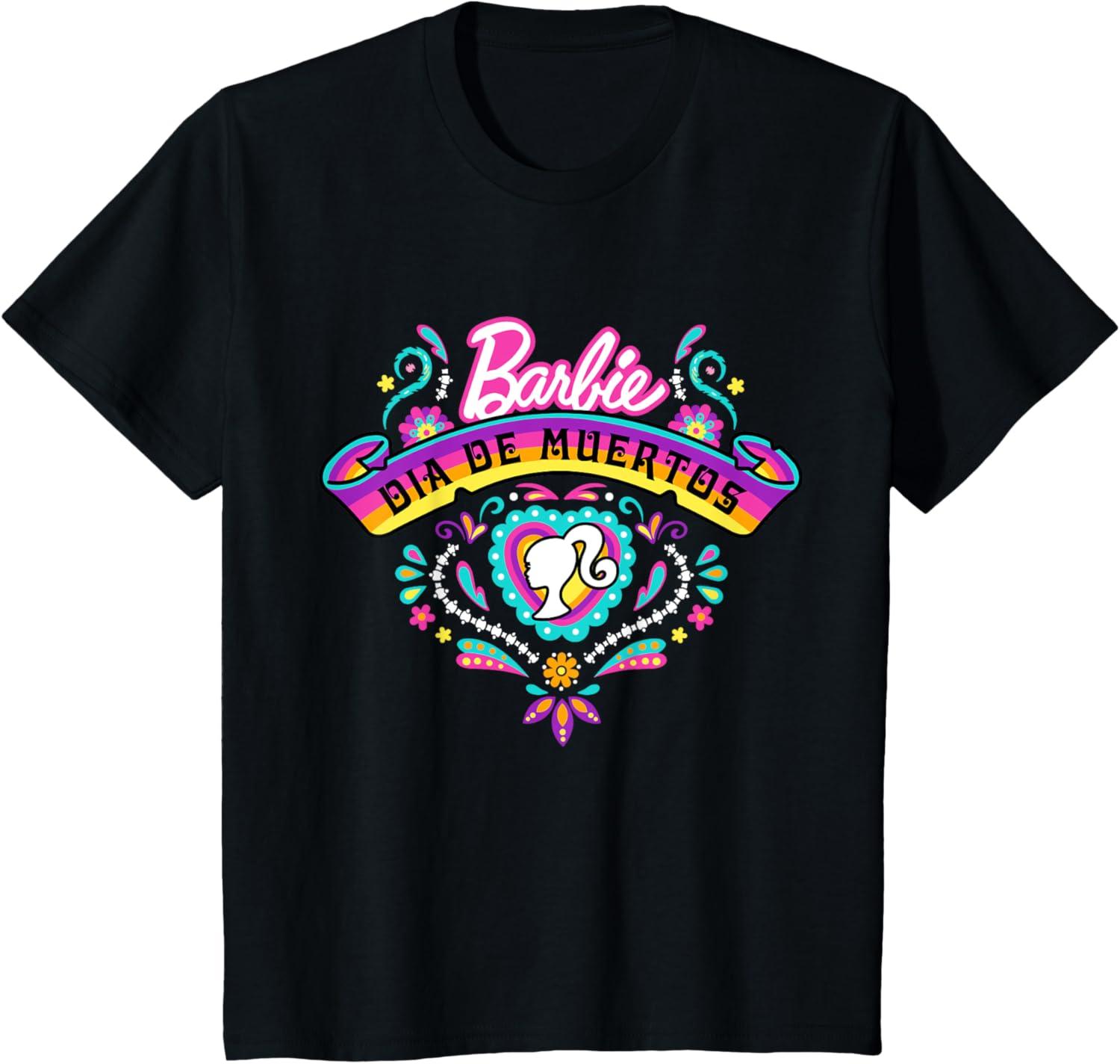 imageBarbie Da De Muertos Remember and Celebrate TShirtBlack