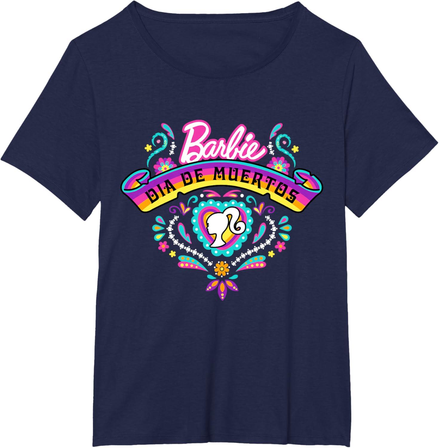 imageBarbie Da De Muertos Remember and Celebrate TShirtNavy Blue