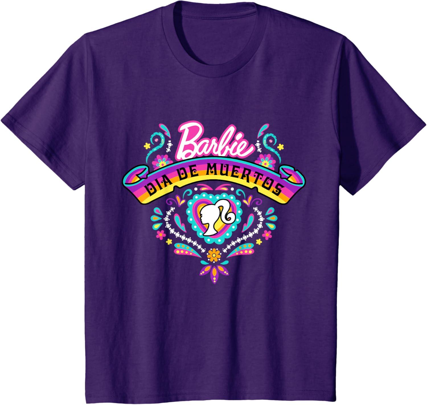 imageBarbie Da De Muertos Remember and Celebrate TShirtPurple