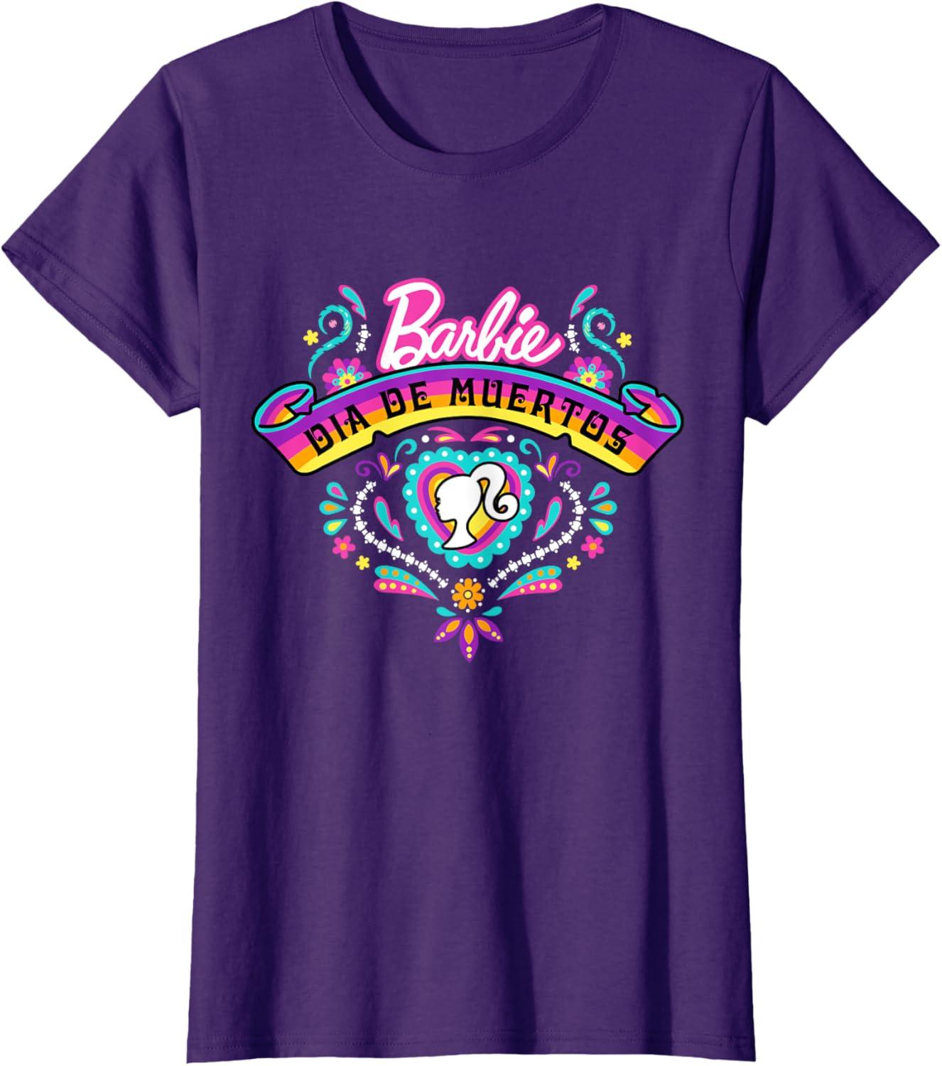 imageBarbie Da De Muertos Remember and Celebrate TShirtPurple