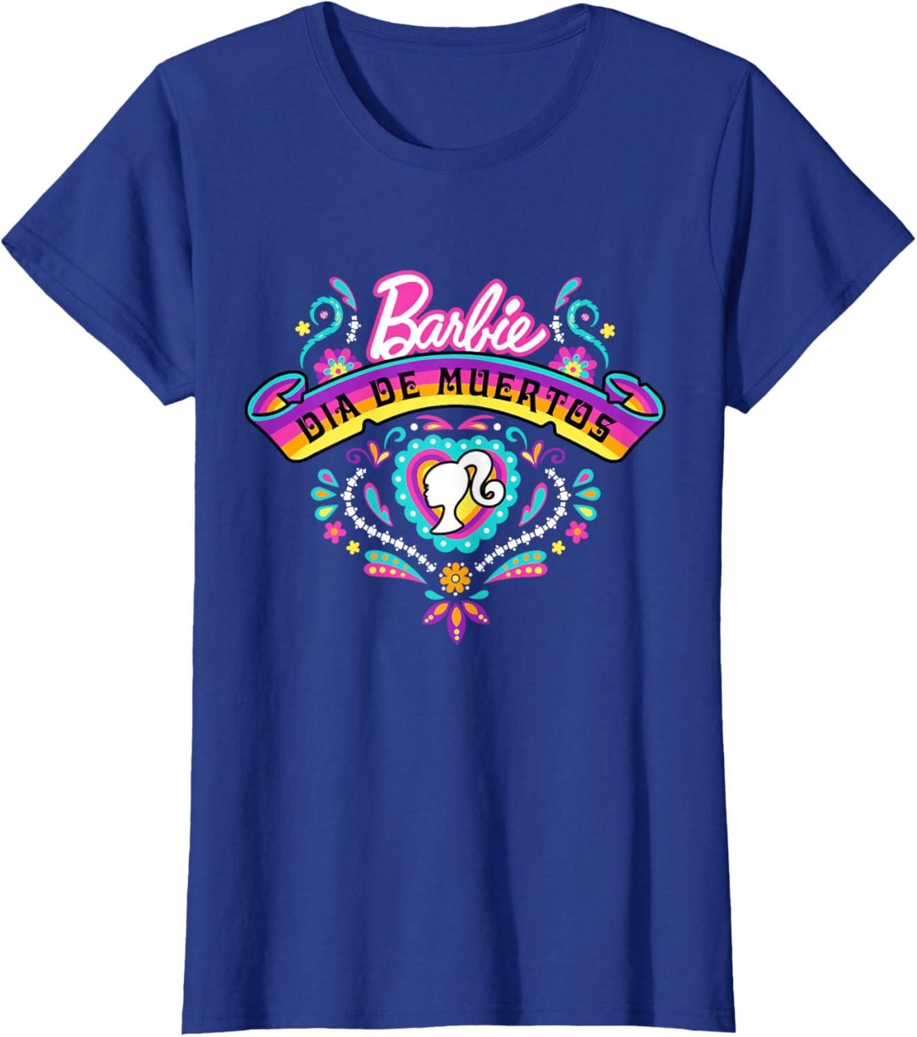 imageBarbie Da De Muertos Remember and Celebrate TShirtRoyal Blue