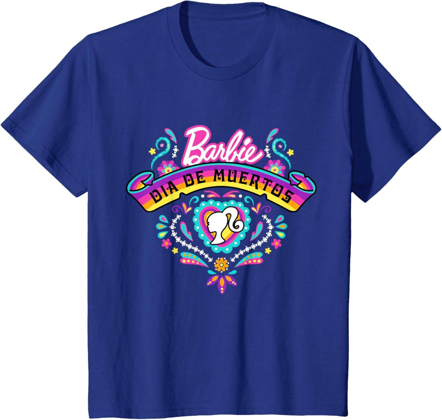 imageBarbie Da De Muertos Remember and Celebrate TShirtRoyal Blue