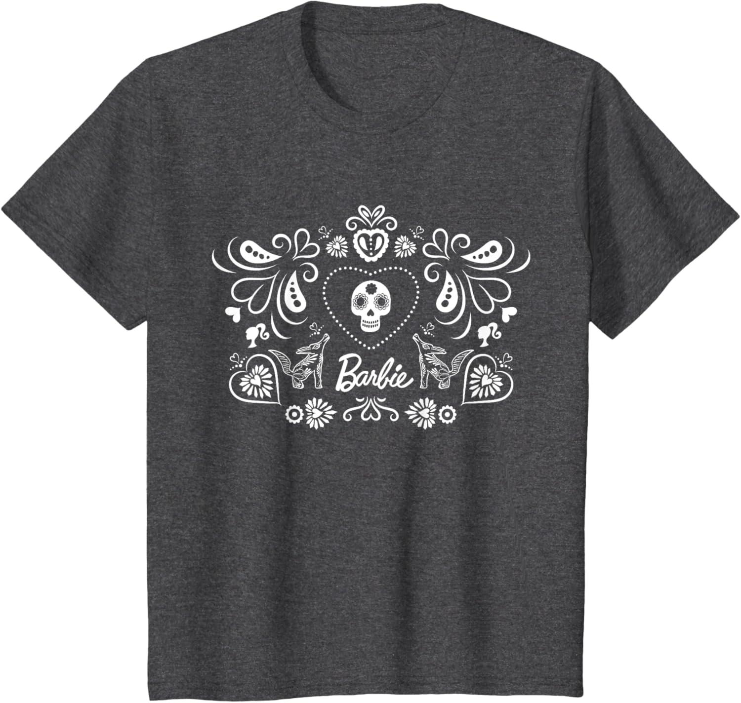 imageBarbie Da De Muertos TShirtDark Heather Grey