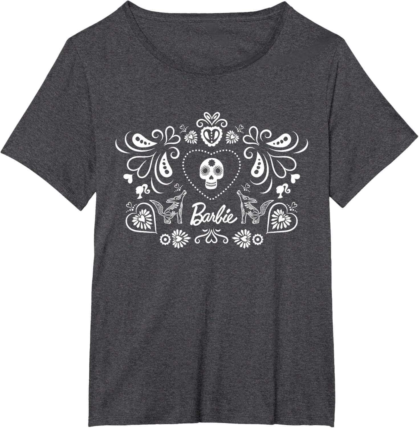 imageBarbie Da De Muertos TShirtDark Heather Grey