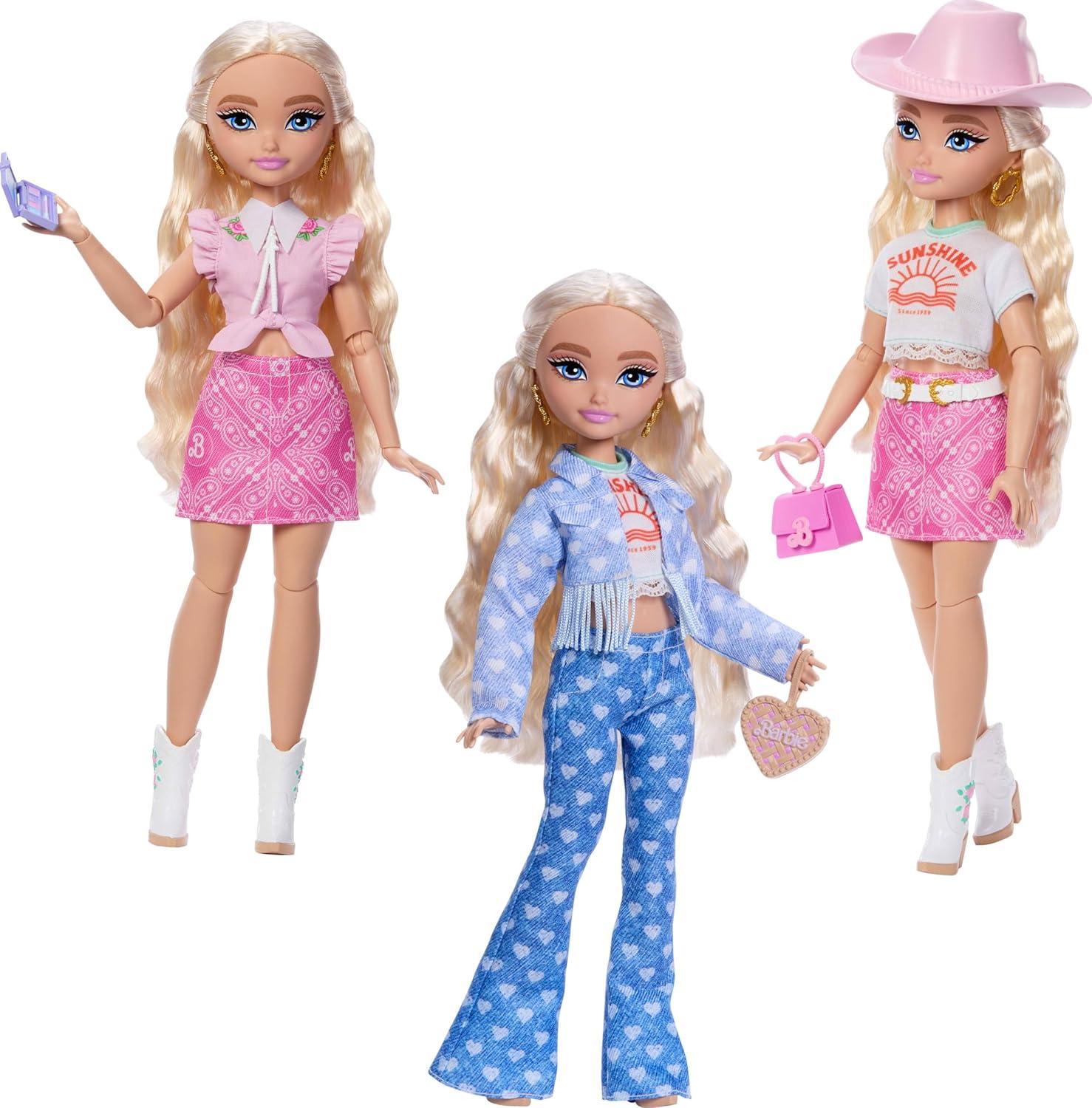 imageBarbie Dream Besties Festival Looks Set Including Barbie Malibu Doll with Long Blonde Stylized Hair 10 Removable Fashions ampamp Accessories