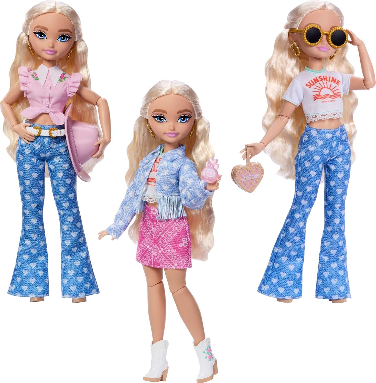imageBarbie Dream Besties Festival Looks Set Including Barbie Malibu Doll with Long Blonde Stylized Hair 10 Removable Fashions ampamp Accessories