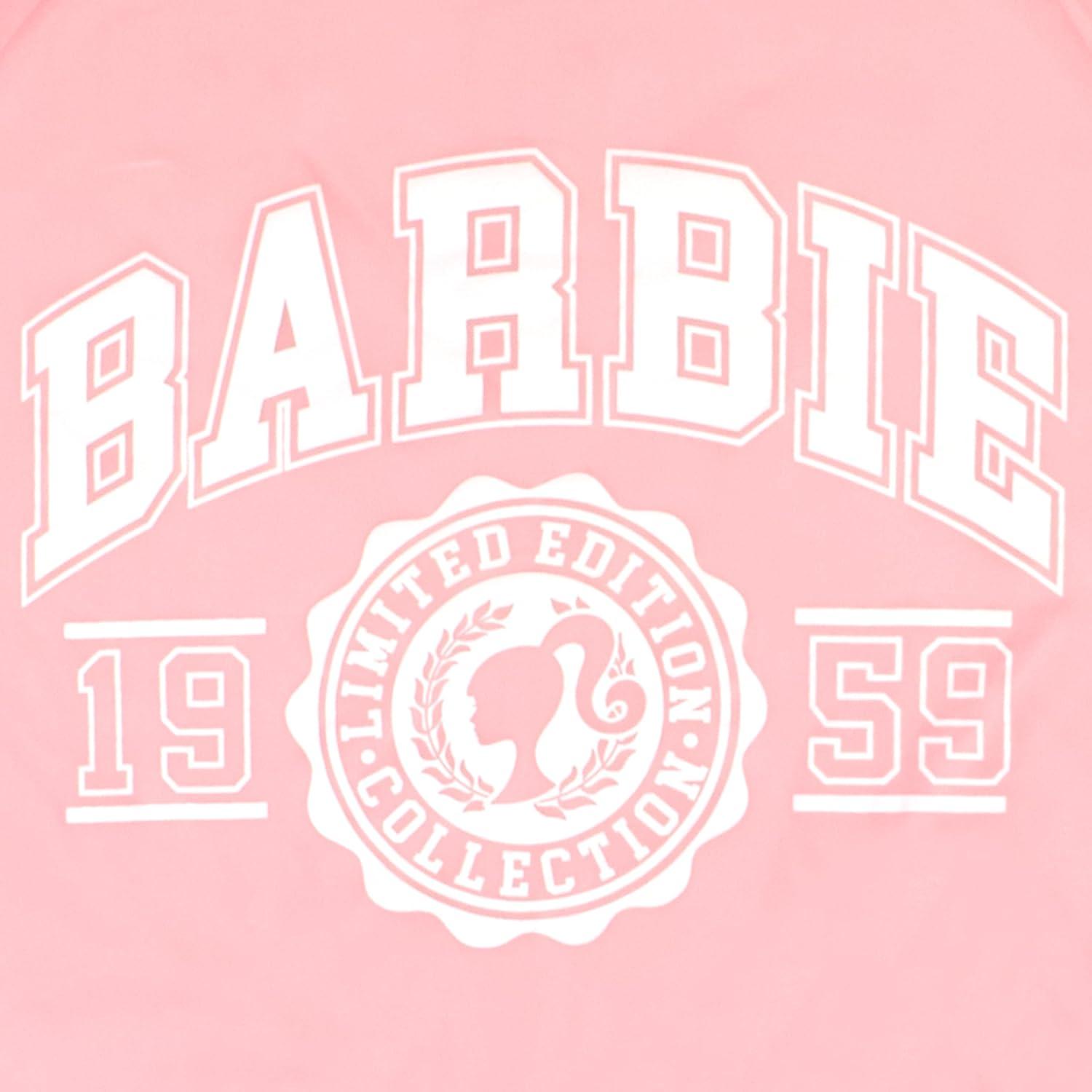 imageBarbie Girls Nylon Windbreaker Jacket Kids Rain Jacket for Big and Little Kids Girls Rain JacketGraphic Print Pink