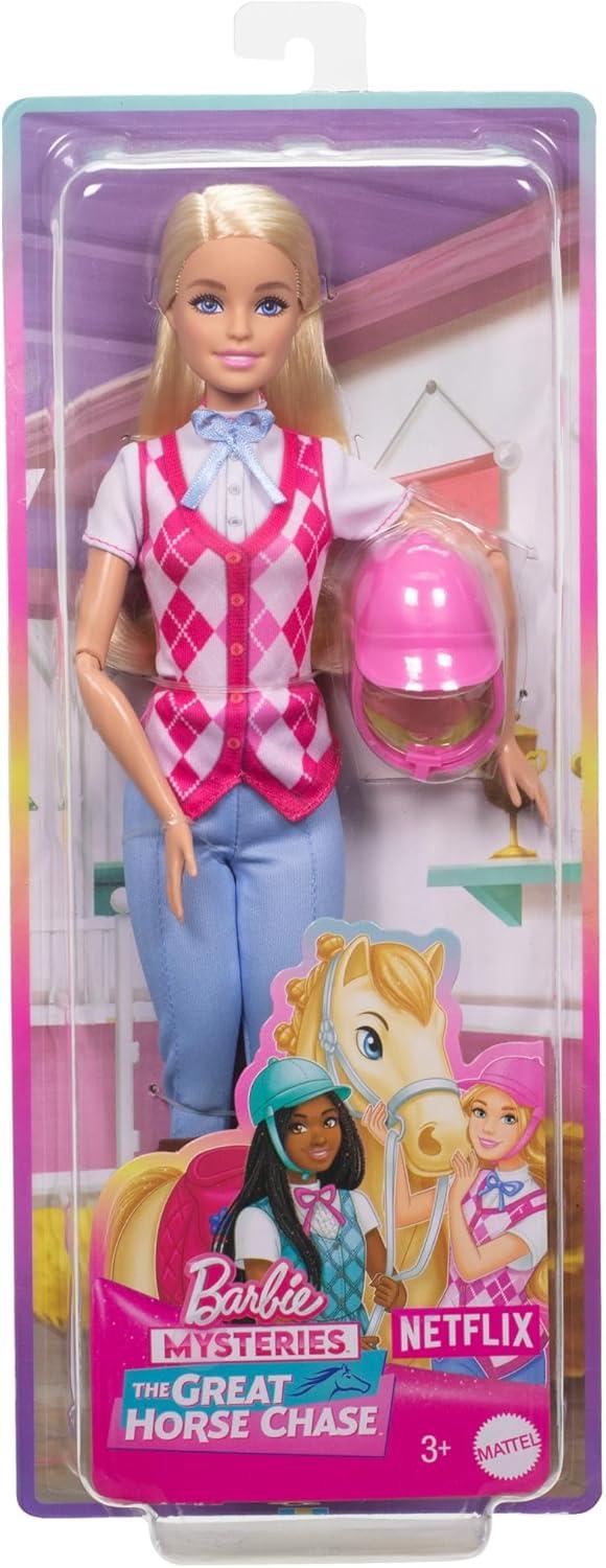 imageBarbie Malibu Doll ampamp Accessories from Mysteries The Great Horse Chase Includes Fashion Doll Removable Riding Outfit ampamp HelmetMalibu