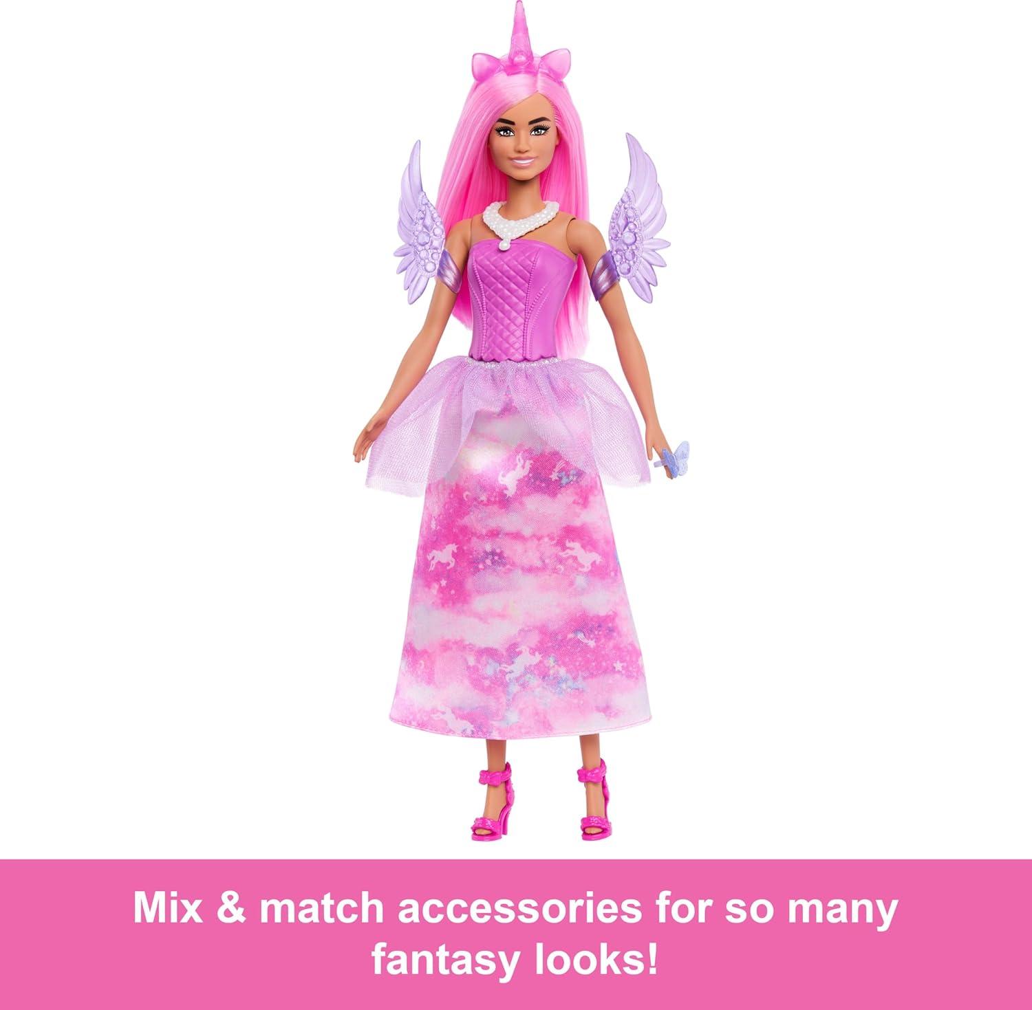 imageBarbie Mini Land Collectible Advent Calendar with 15Inch Dolls ampamp 24 Days of Surprises Winter Village Play Areas for Storytelling FunFantasy