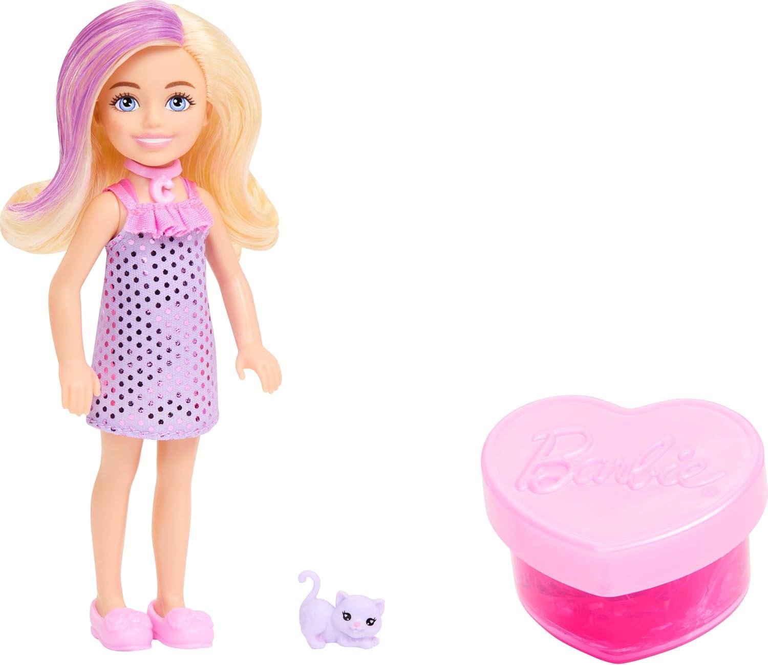 imageBarbie Party Unboxed Doll ampamp Accessories Glam Party Series with 10 Surprises Including ColorChange Red Sparkle DollPink