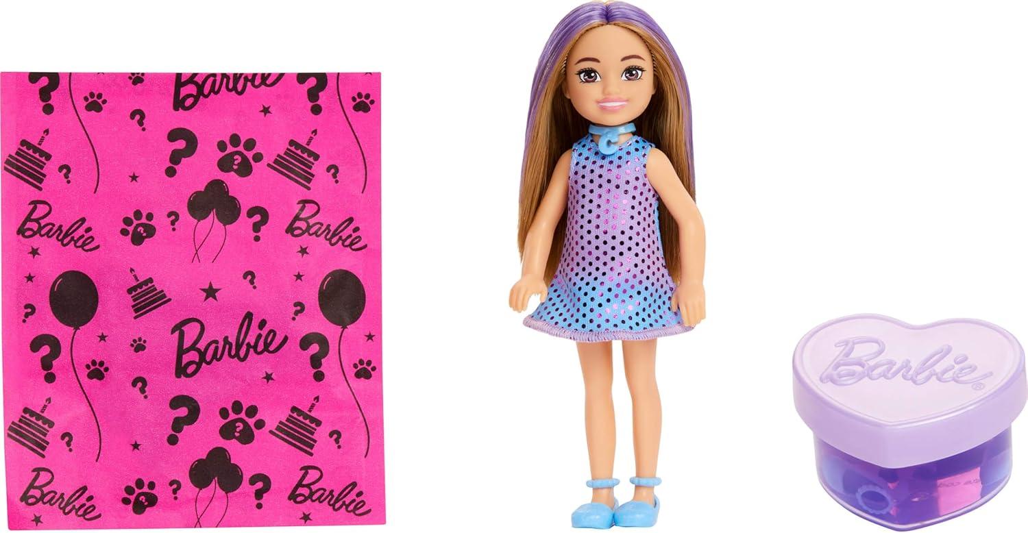 imageBarbie Party Unboxed Doll ampamp Accessories Glam Party Series with 10 Surprises Including ColorChange Red Sparkle DollPink