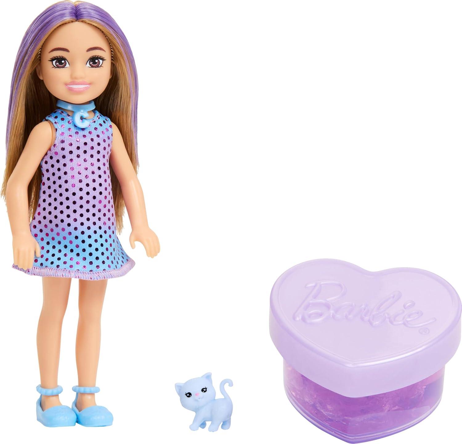 imageBarbie Party Unboxed Doll ampamp Accessories Glam Party Series with 10 Surprises Including ColorChange Red Sparkle DollPink