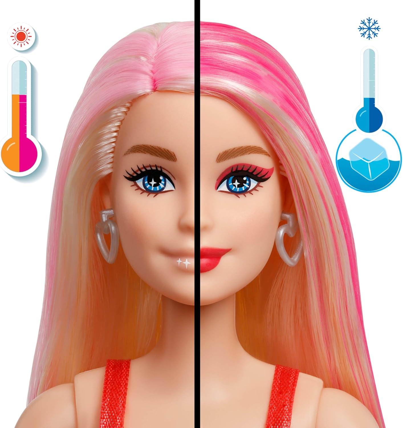 imageBarbie Party Unboxed Doll ampamp Accessories Glam Party Series with 10 Surprises Including ColorChange Red Sparkle DollRed