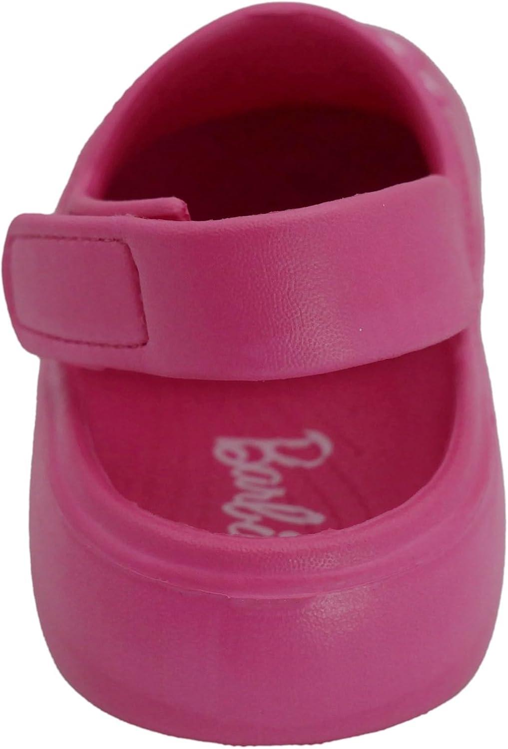 imageBarbie Toddler Girls Lightweight SlipOn Clogs  Adjustable Strap Summer Shoes for Kids  WaterFriendly Play SandalsHot Pink