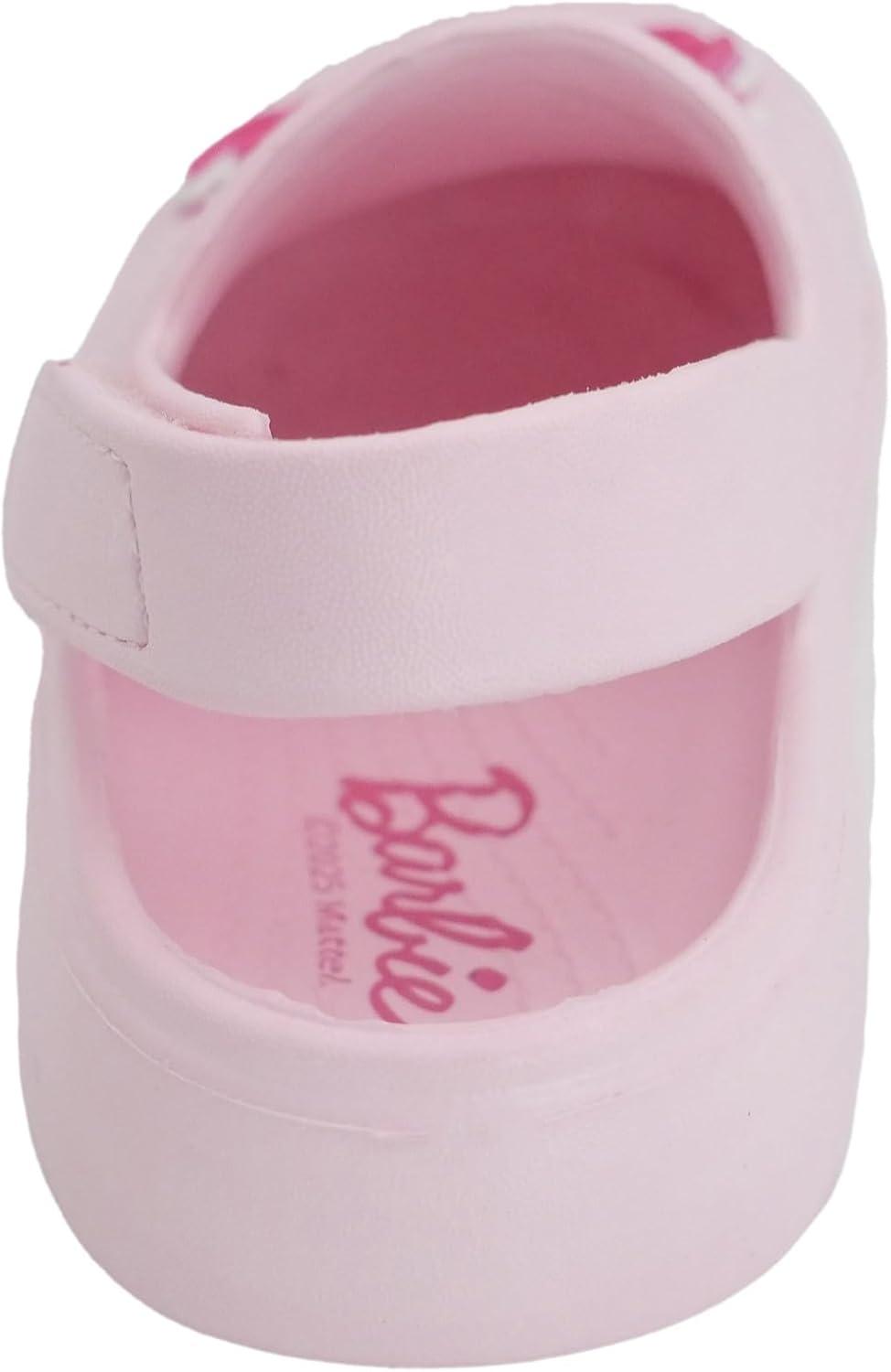 imageBarbie Toddler Girls Lightweight SlipOn Clogs  Adjustable Strap Summer Shoes for Kids  WaterFriendly Play SandalsMedium Pink