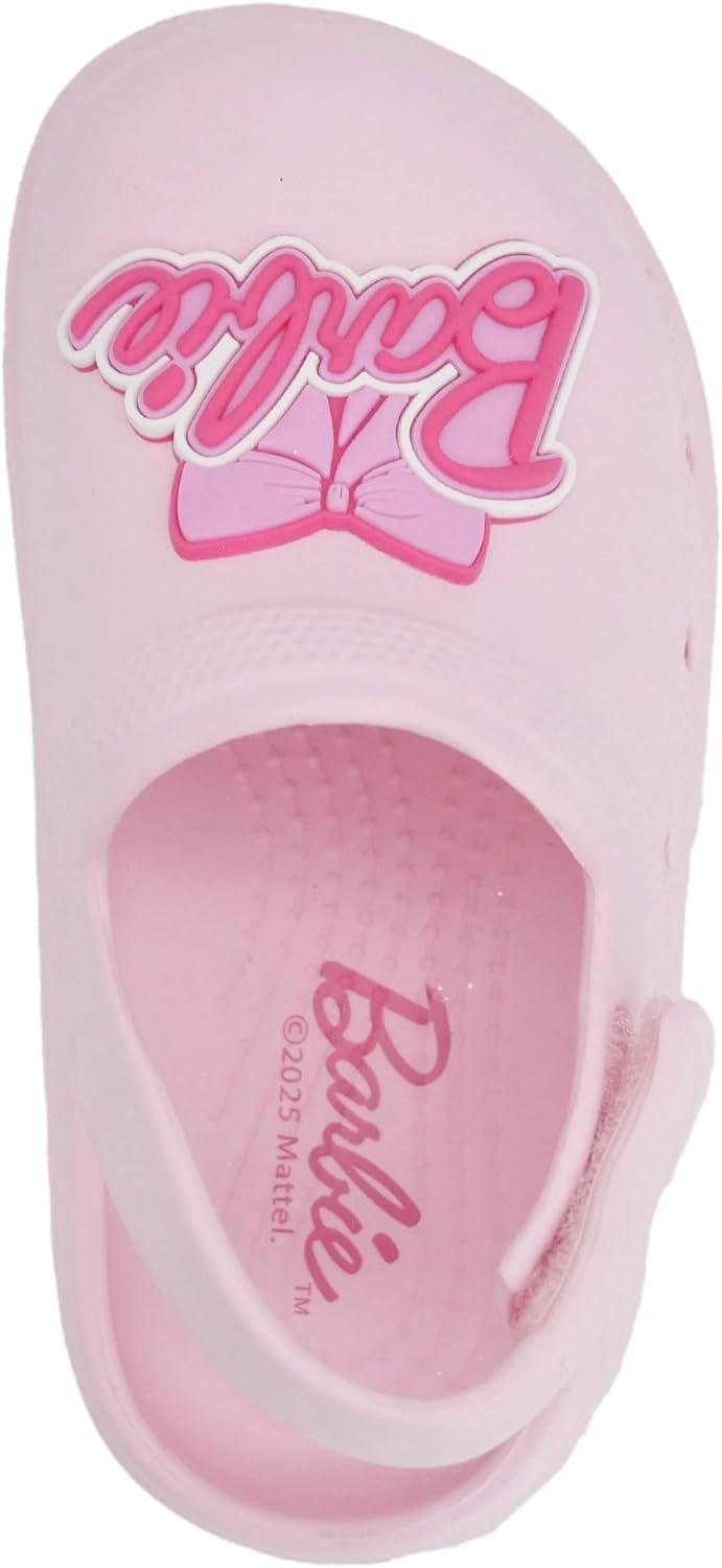 imageBarbie Toddler Girls Lightweight SlipOn Clogs  Adjustable Strap Summer Shoes for Kids  WaterFriendly Play SandalsMedium Pink