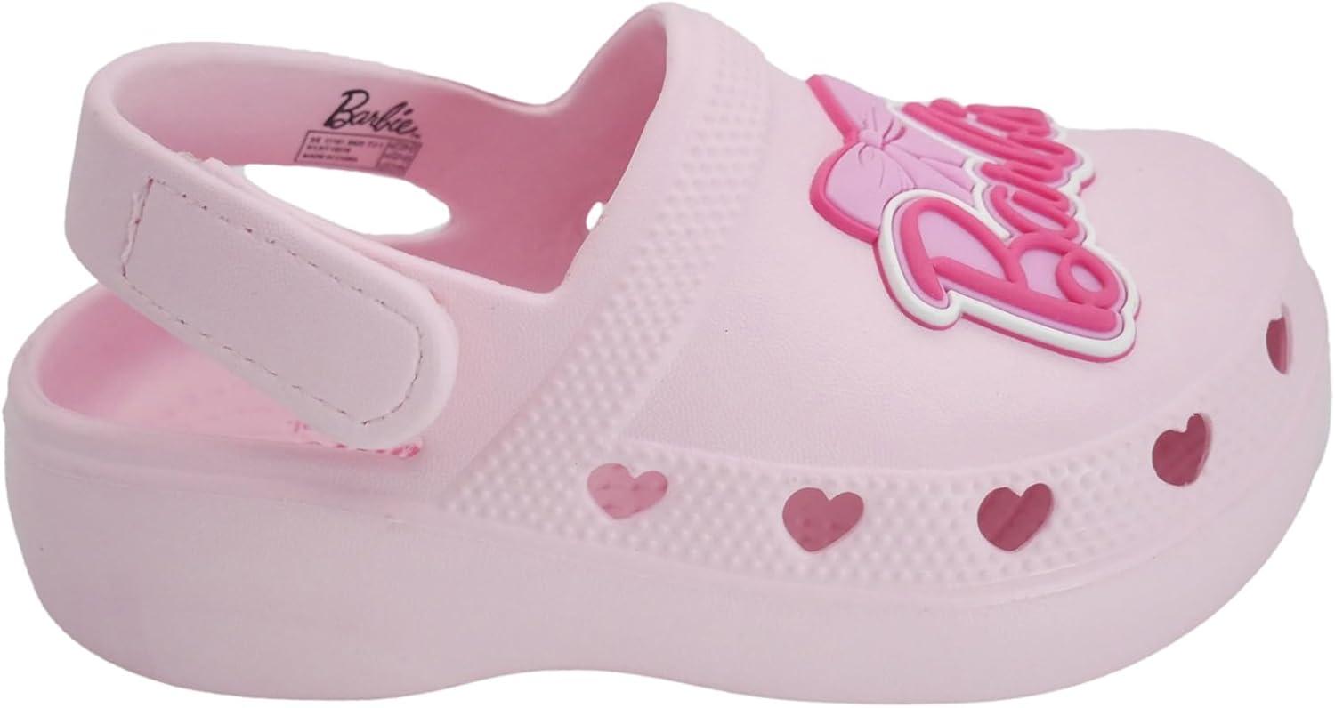 imageBarbie Toddler Girls Lightweight SlipOn Clogs  Adjustable Strap Summer Shoes for Kids  WaterFriendly Play SandalsMedium Pink