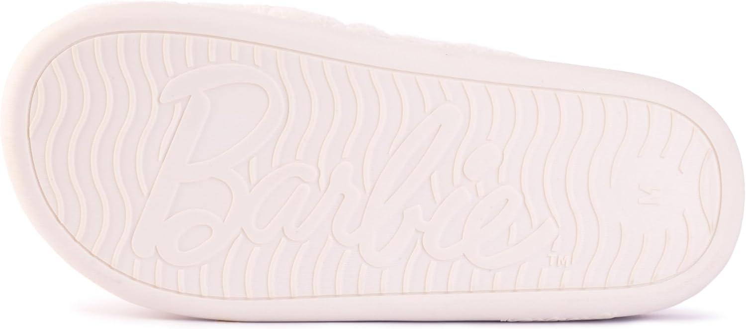 imageBarbie womens Cozy Xband ampamp Open Toe Faux Fur Memory Foam Indoor Outdoor Soled Slipper XsxlCream Xband