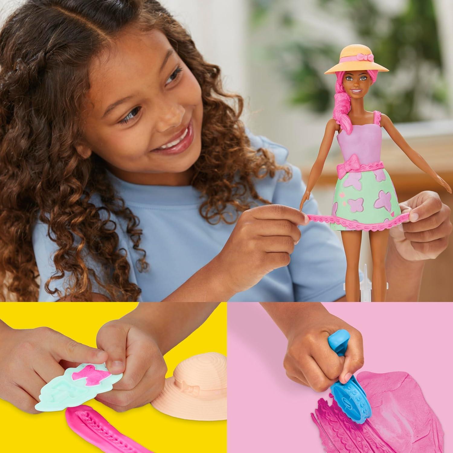 imagePlayDoh Barbie Garden Party Designer Doll Make Doll Clothes with Modeling Compound ampamp 10 Fashion Accessories Arts ampamp Crafts for Girls ampamp Boys 5 Amazon Exclusive