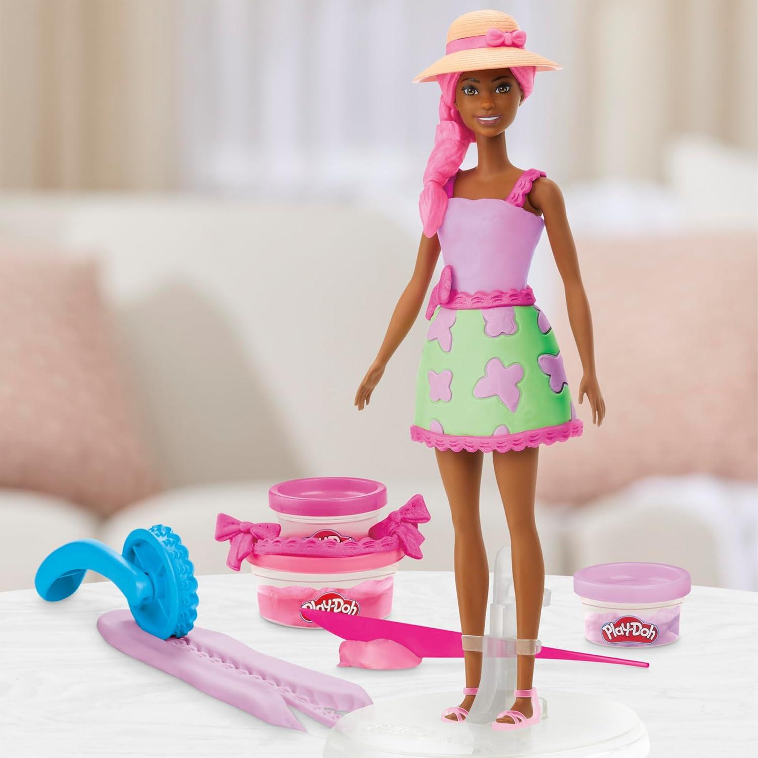 imagePlayDoh Barbie Garden Party Designer Doll Make Doll Clothes with Modeling Compound ampamp 10 Fashion Accessories Arts ampamp Crafts for Girls ampamp Boys 5 Amazon Exclusive