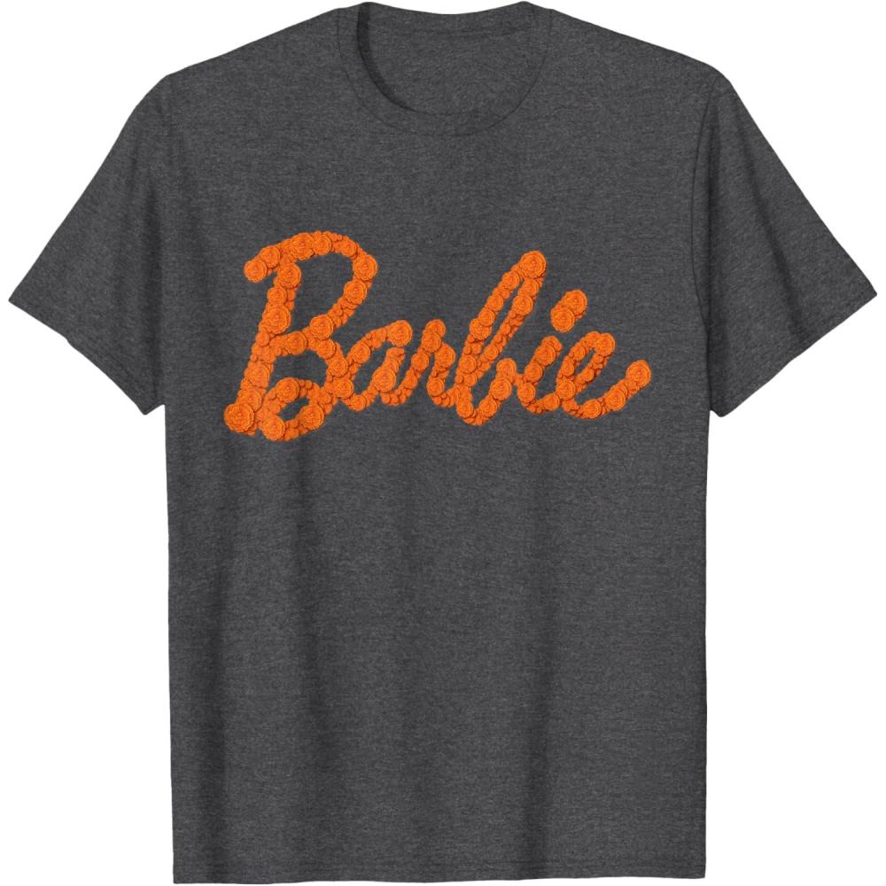 imageBarbie Da De Muertos Marigolds TShirtDark Heather Grey