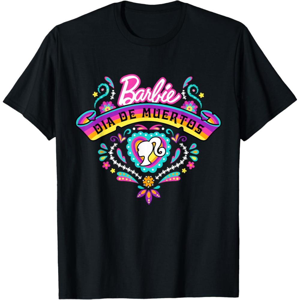 imageBarbie Da De Muertos Remember and Celebrate TShirtBlack