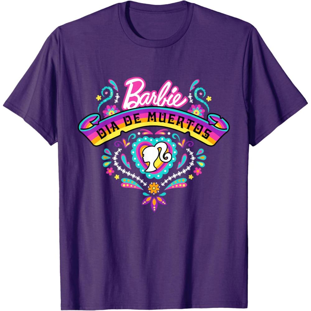 imageBarbie Da De Muertos Remember and Celebrate TShirtPurple
