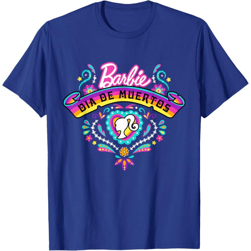 imageBarbie Da De Muertos Remember and Celebrate TShirtRoyal Blue
