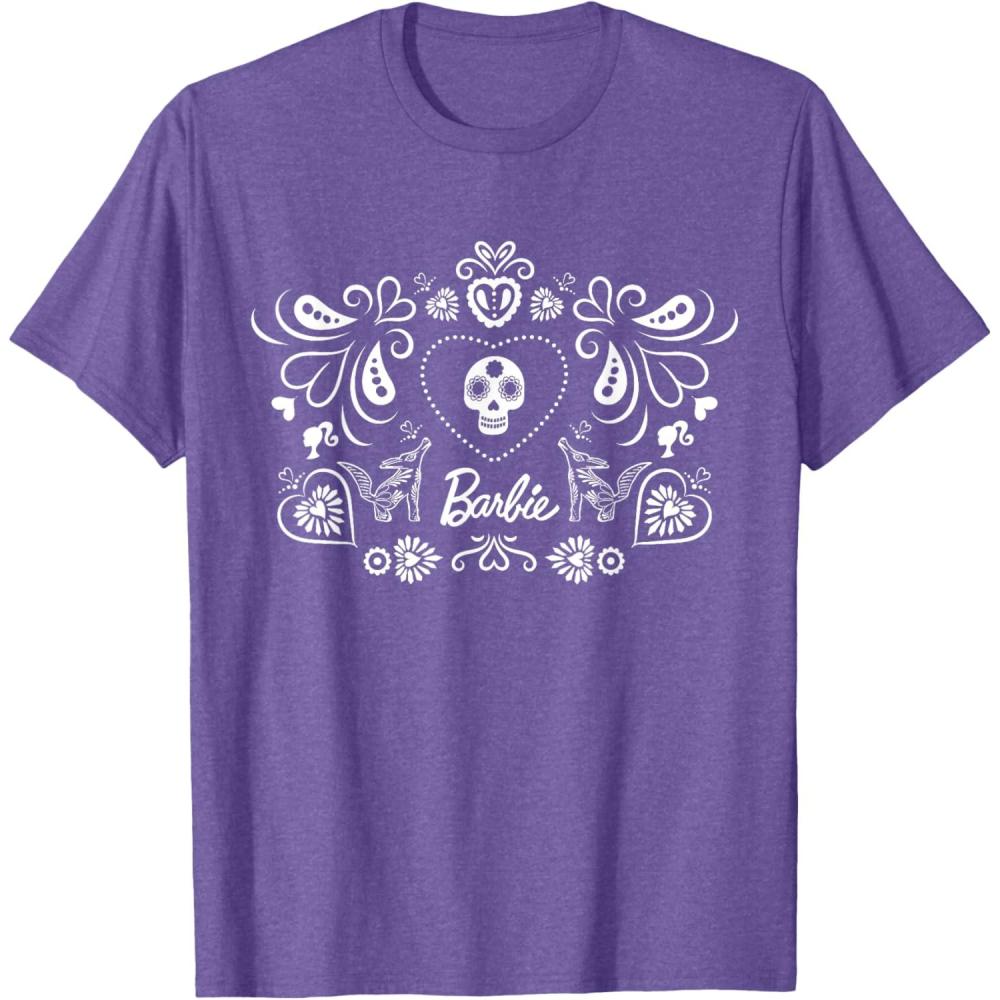 imageBarbie Da De Muertos TShirtPurple Heather