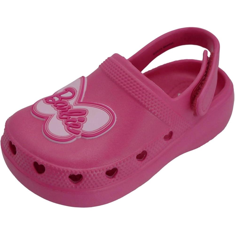 imageBarbie Toddler Girls Lightweight SlipOn Clogs  Adjustable Strap Summer Shoes for Kids  WaterFriendly Play SandalsHot Pink