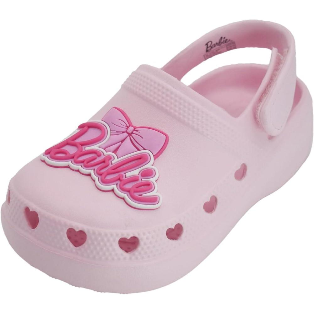 imageBarbie Toddler Girls Lightweight SlipOn Clogs  Adjustable Strap Summer Shoes for Kids  WaterFriendly Play SandalsMedium Pink