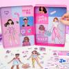 imageBarbie DIY Magnetic Play Set 75 Pieces 3 Magnetic Dolls Crafts for Kids Ages 48 4 Year Old Girl Birthday Gifts Girl Toys Cute Travel Toy Fun Airplane Activities Pretend Play for GirlsBarbie