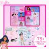 imageBarbie DIY Magnetic Play Set 75 Pieces 3 Magnetic Dolls Crafts for Kids Ages 48 4 Year Old Girl Birthday Gifts Girl Toys Cute Travel Toy Fun Airplane Activities Pretend Play for GirlsBarbie